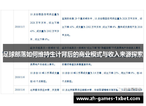 足球部落如何维持生计背后的商业模式与收入来源探索